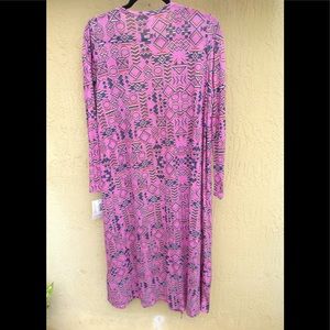 LuLaRoe Medium SARAH Pink Aztec-Geo Print NWT